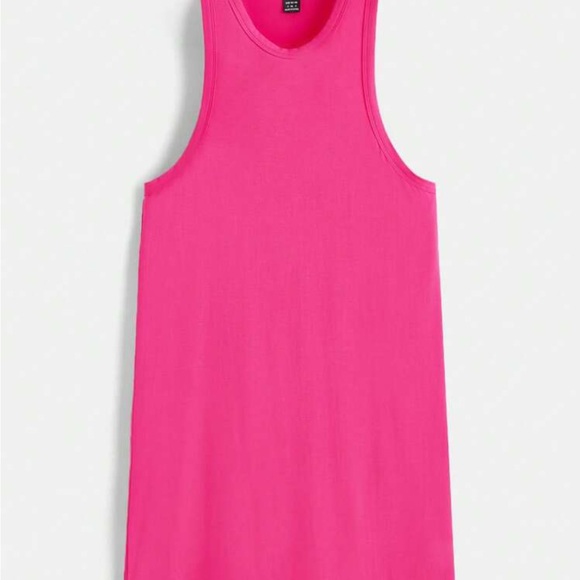 Pink Racerback Tank Dress - Picture 4 of 5